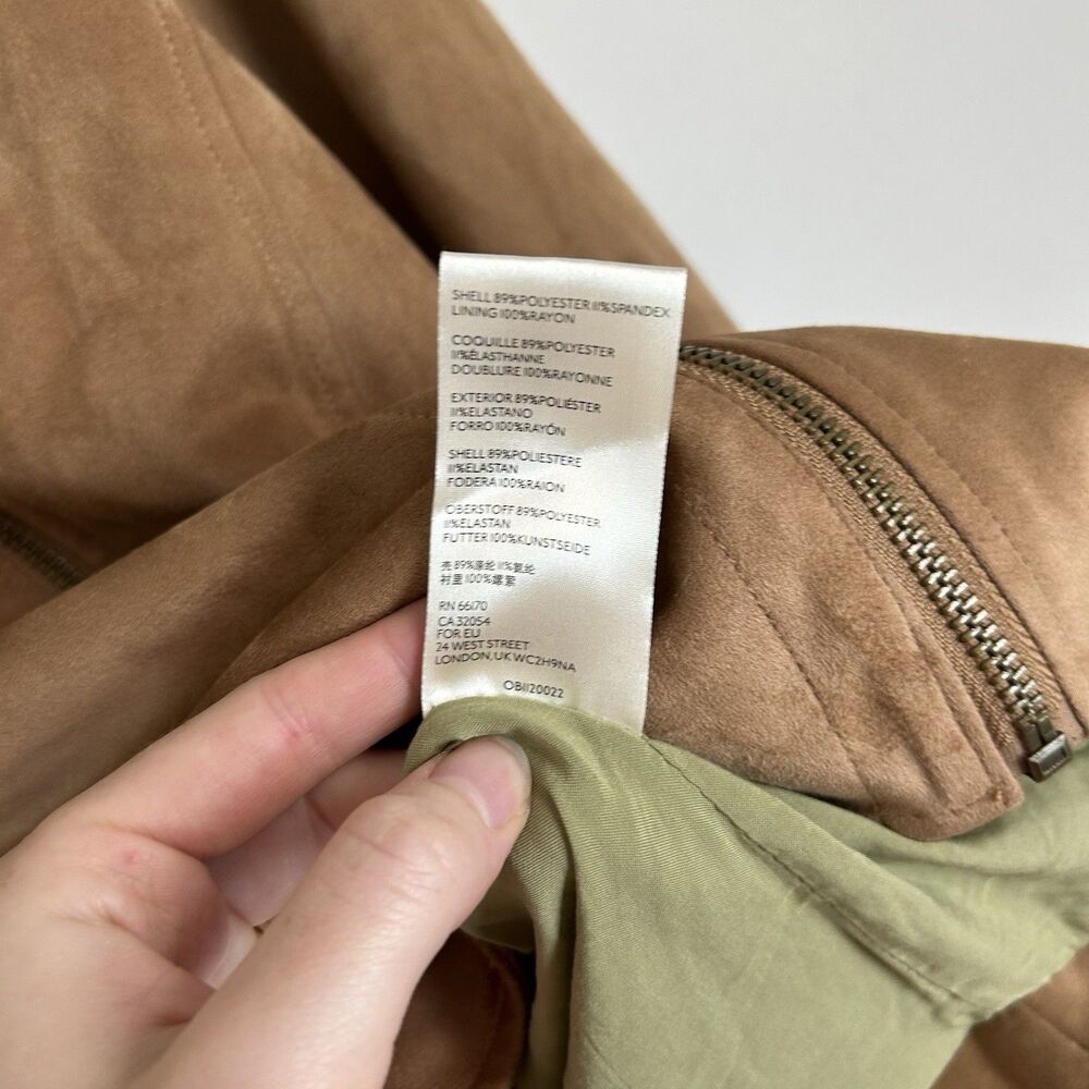Anthropologie XL Suede Lucie Moto Jacket Brown Motorcycle Western Country Hippie - Picture 5 of 7